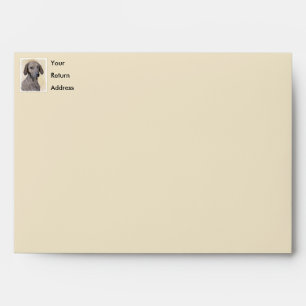 Plott Painting - Cute Original Dog Art Envelope