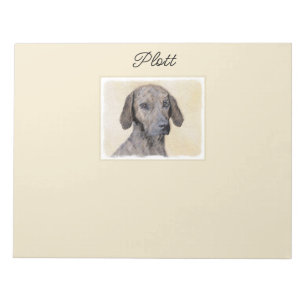 Plott Painting - Cute Original Dog Art Notepad