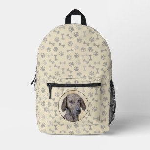 Plott Painting - Cute Original Dog Art Printed Backpack