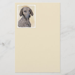 Plott Painting - Cute Original Dog Art Stationery