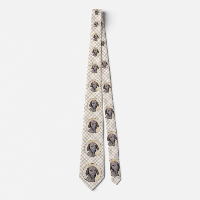 Plott Painting - Cute Original Dog Art Tie (Front)