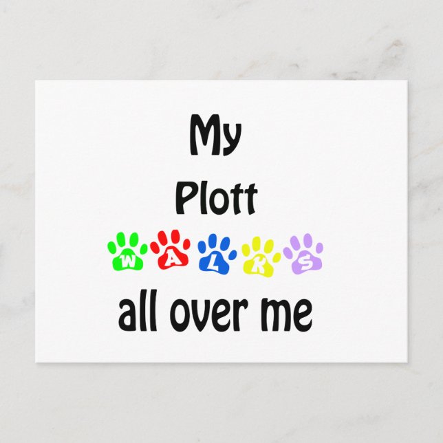 Plott Walks Design Postcard (Front)