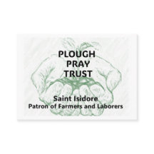"Plough Pray Trust" Saint Isidore Reminder Card