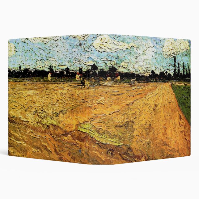 Ploughed Field (the Furrows) by Vincent van Gogh Binder (Background)