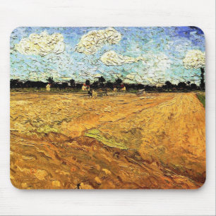 Ploughed Field (the Furrows) by Vincent van Gogh Mouse Pad