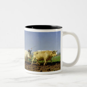 Ploughing in Nivernais, 1849 Two-Tone Coffee Mug