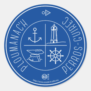 Ploumanach Perros-Guirec Classic Round Sticker