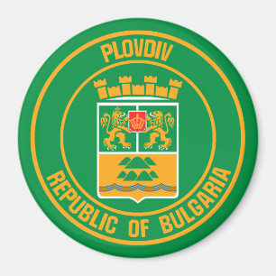 Plovdiv Round Emblem Magnet