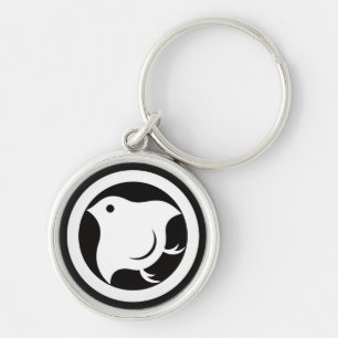 Plover in circle Keychain
