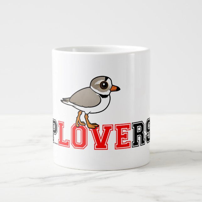 Plovers Love Large Coffee Mug (Front)