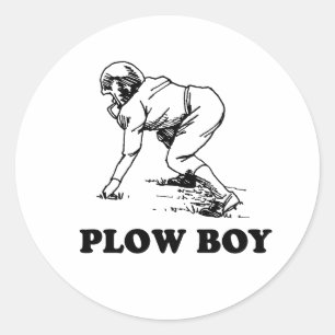 Plow Boy Classic Round Sticker