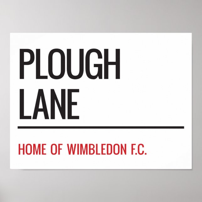 Plow Lane Stadium Street Sign (Front)