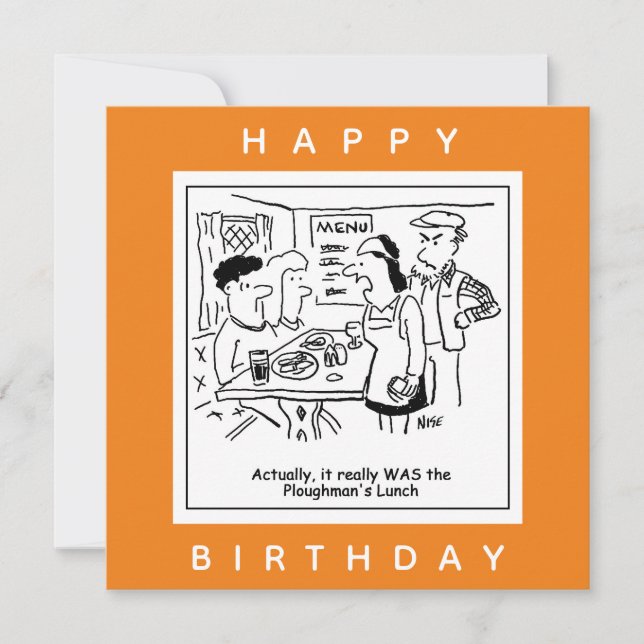 Plowman's Lunch Pub Menu Dessin (Devant)