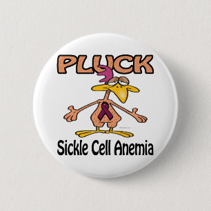 Pluck Sickle Cell Anemia Awareness Design 2 Inch Round Button