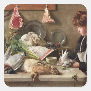 Plucking the Pigeon Square Sticker