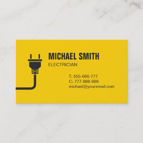 Electrical Plug Business Cards & Profile Cards | Zazzle CA