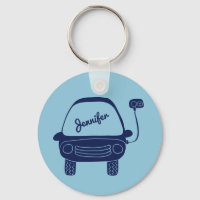 Plug Life Cute Blue Electric Car Personalized