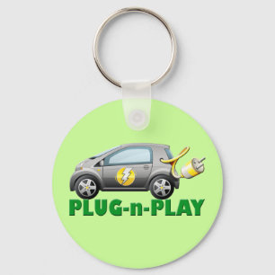 PLUG-N-PLAY ELECTRIC CAR KEYCHAIN