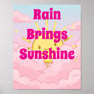 Pluie apporte soleil Motivational Poster