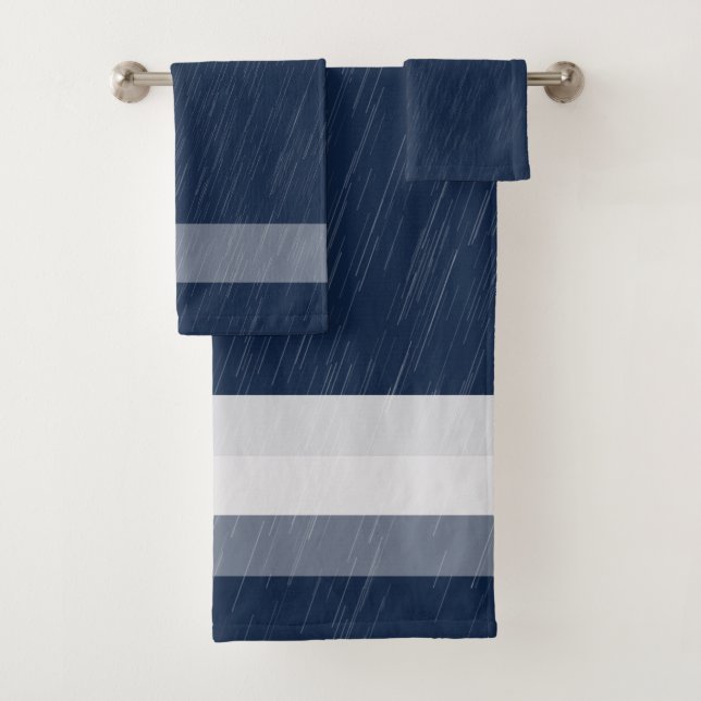 Pluie Bleu Motif de la Marine Bleue (En situation)