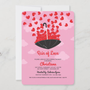 Pluie d'amour Invitation à la douche