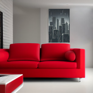 Pluie dans la ville   AI Art Poster