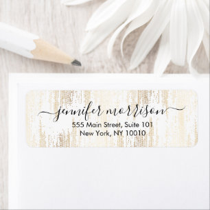 Pluie de Confetti Gold Script Glam