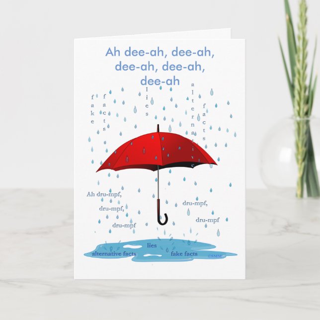 Pluie et chant Autres faits Carte de voeux (Devant)