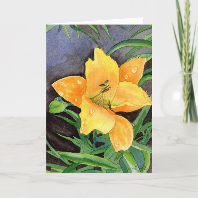 Pluie Lily, carte de voeux (Devant)