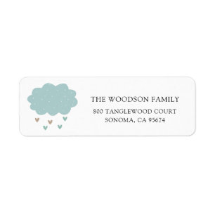 Pluie nuageuse gouttes de Baby shower Adresse de r