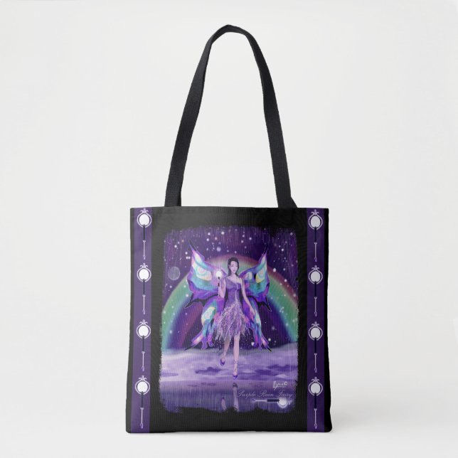 Pluie violette Sac fourre-tout de fées (Devant)