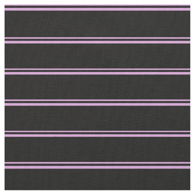Plum and Black Coloured Lines Fabric (Close Up)