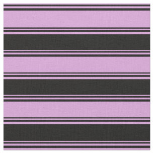 Plum and Black Pattern of Stripes Fabric