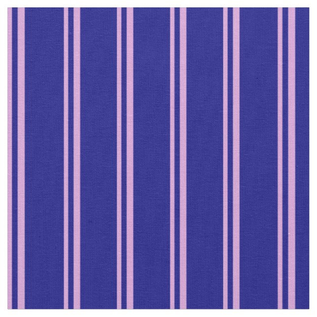 Plum and Blue Coloured Stripes Fabric (Close Up)