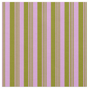 Plum and Green Coloured Stripes Fabric