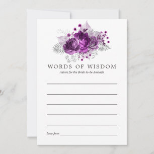 Plum and Navy Watercolor Floral Bridal Advice