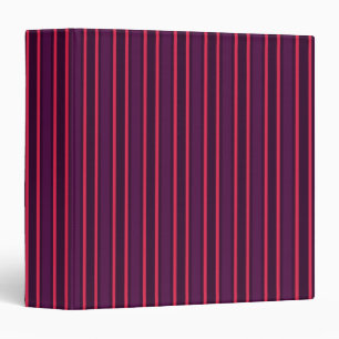 Plum and red candy stripes binder