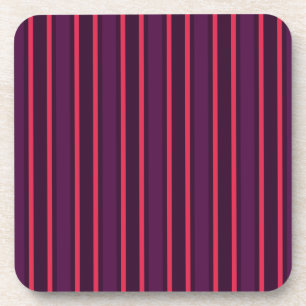 Plum and red candy stripes coaster