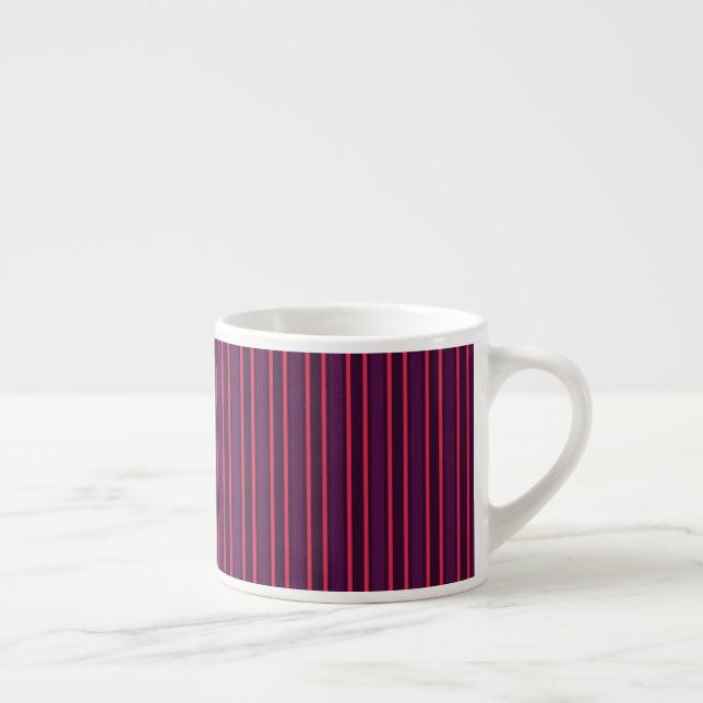 Plum and red candy stripes espresso cup (Right)