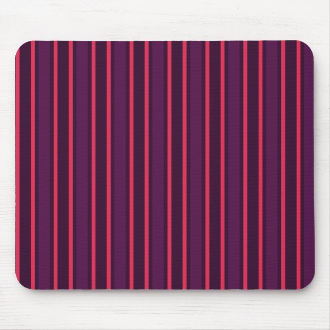 Plum and red candy stripes mouse pad (Front)