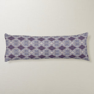 PLUM ARGYLE KNIT Body Pillow