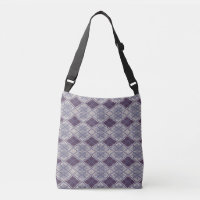 PLUM ARGYLE KNIT Crossbody Bag