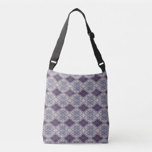 PLUM ARGYLE KNIT Crossbody Bag