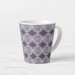 PLUM ARGYLE KNIT Latte Mug
