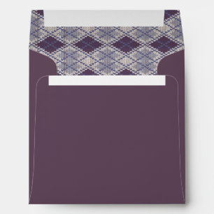PLUM ARGYLE KNIT Square Envelope III