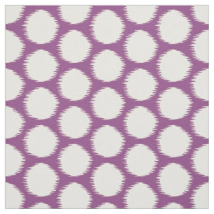 Plum Asian Moods Ikat Dots Fabric