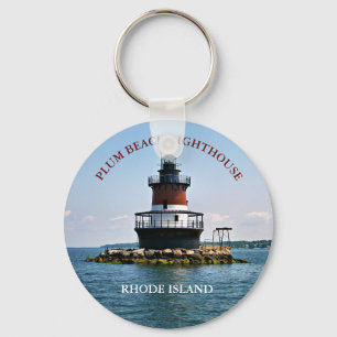 Plum Beach Lighthouse, Rhode Island Keychain