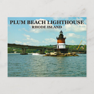 Plum Beach Lighthouse, Rhode Island Postcard
