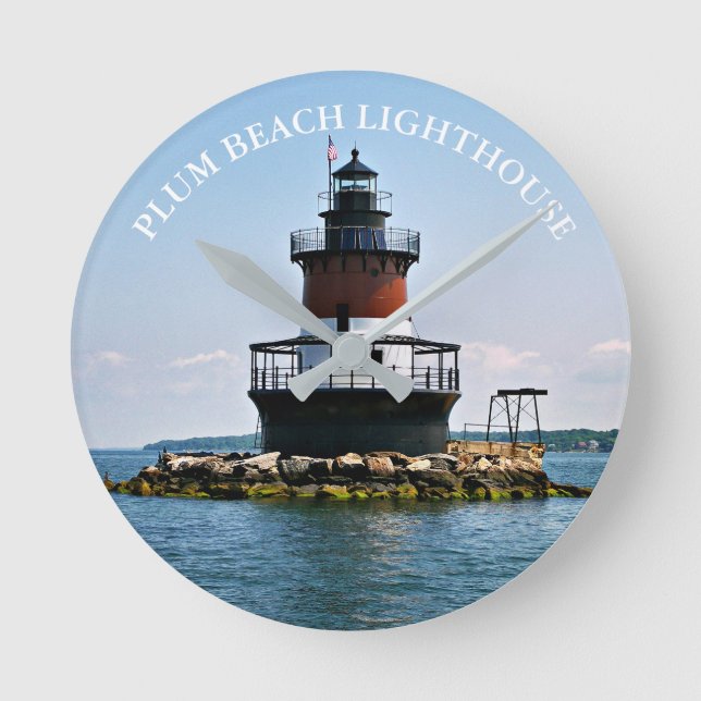 Plum Beach Lighthouse Rhode Island Wall  Clock (Front)