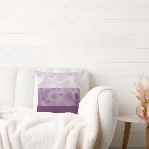 Plum Block Stripes Throw Pillow